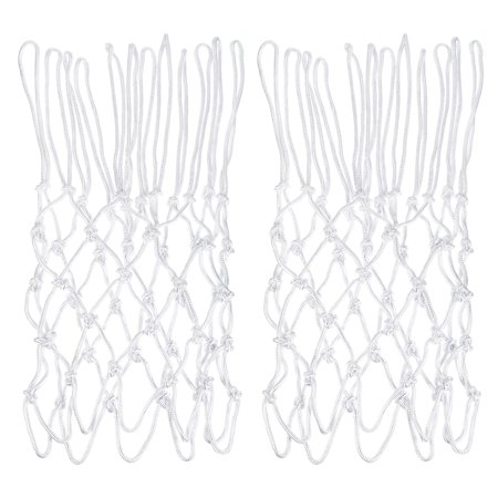Uxcell 18.5" 5.5mm Polyester Basketball Hoop Rim Net Replacement, White 2 Pack