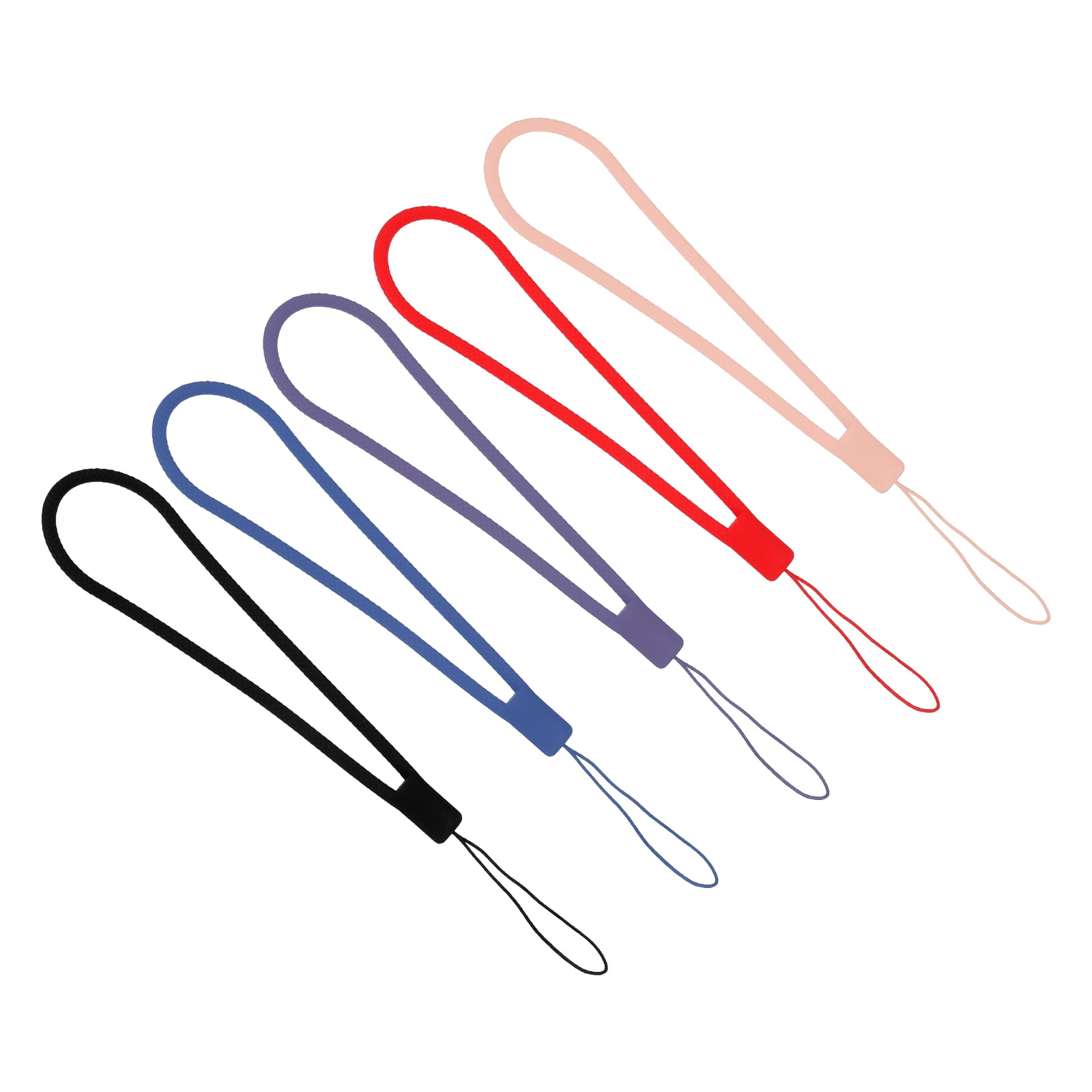 Uxcell 18.5cm Silicone Wrist Strap Lanyards, 5 Pcs Short Soft Lanyard