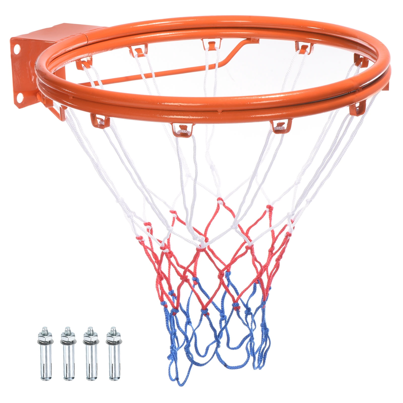Uxcell 18" Basketball Rim Wall Door Mounted Standard Goal Fit Indoor and Outdoor (Hollow Steel), Orange