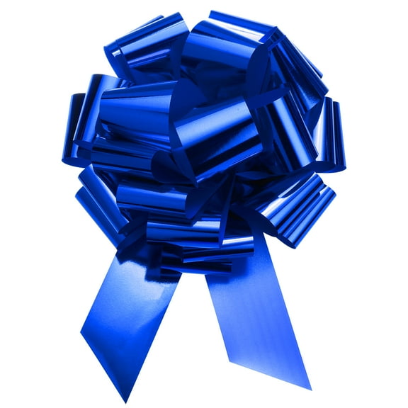 Uxcell 18" Extra Giant Large Pull Bow Christmas Metallic Car Gift Wrapping Bows for Wedding Gift, Blue