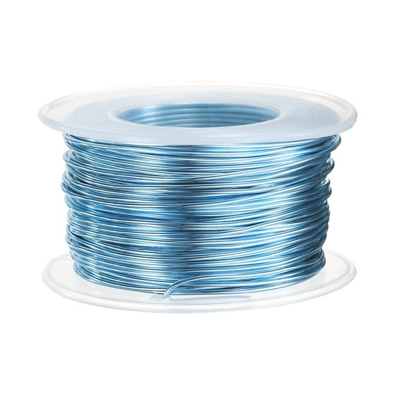 Uxcell 18 Gauge Aluminum Craft Wire 1.0mm 98.5ft Flexible Bendable Anodized Metal Jewelry Sculpting Wire for Jewelry Making Modelling Craft DIY, Steel Blue