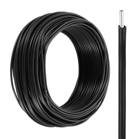 Uxcell 18 Gauge Hook Up Wire 100FT 300V Tinned Copper Electrical Wire, Black