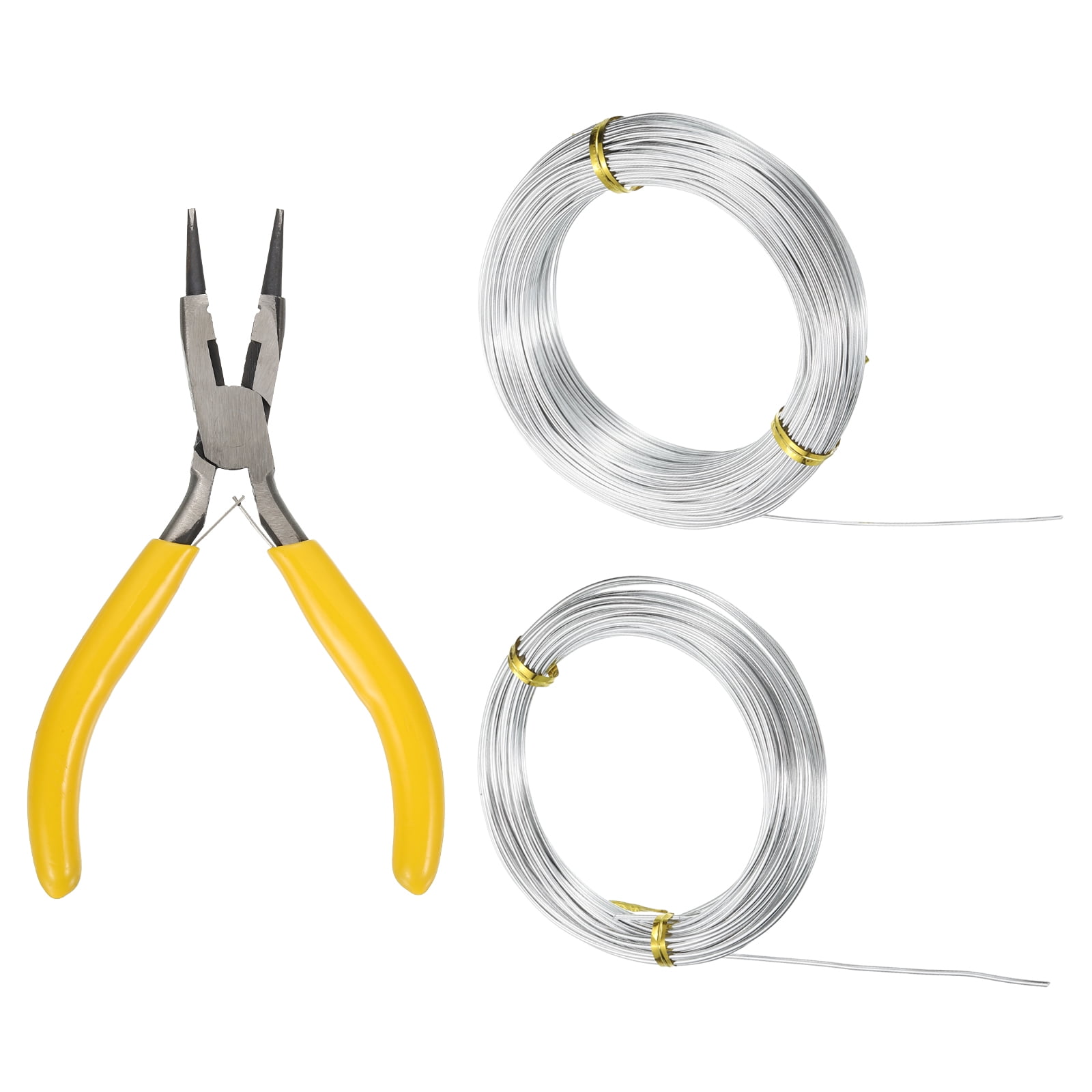Uxcell 18 Gauge x 164ft / 15 Gauge x 32.8ft Aluminum Wire Bendable Metal Craft Armature Wire