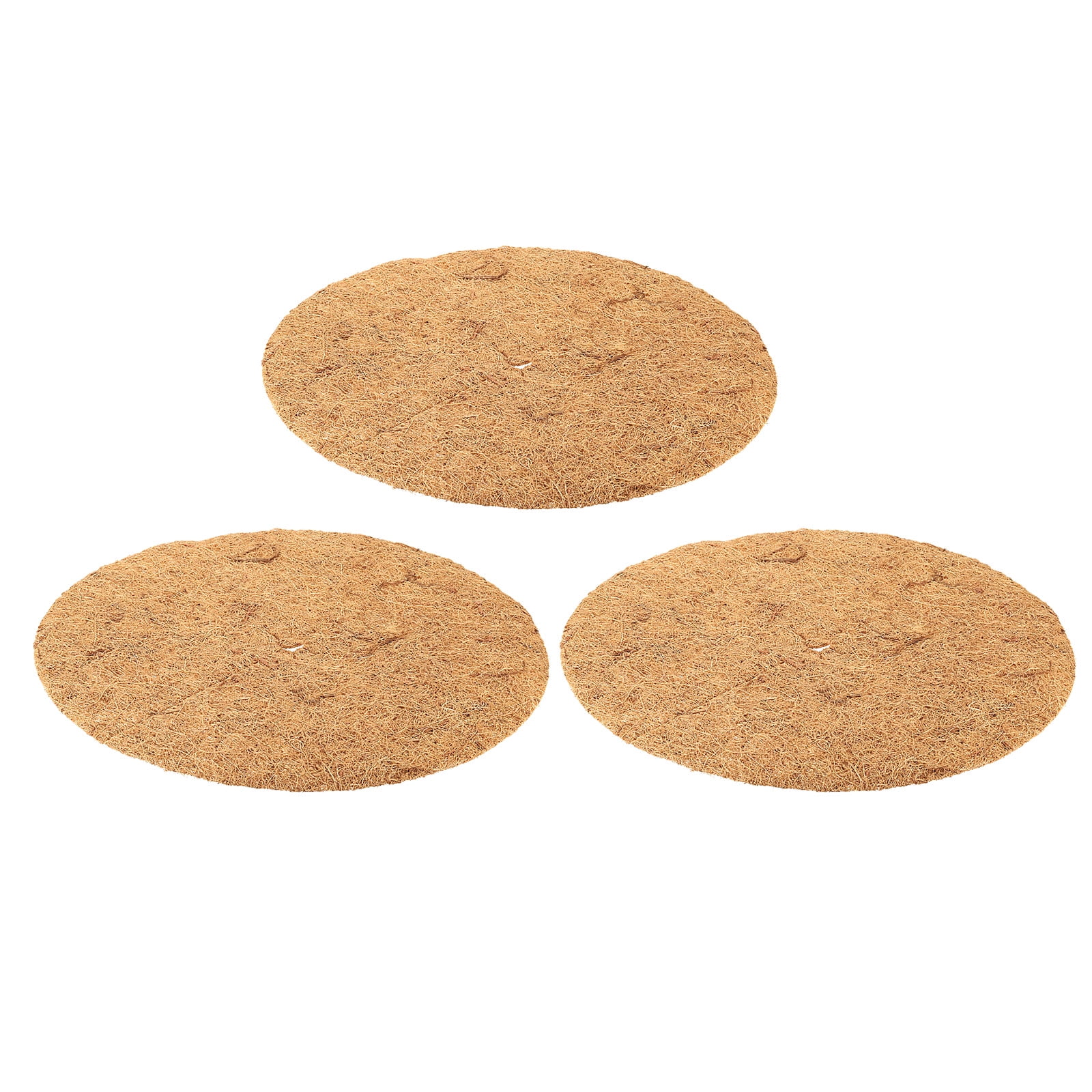 Uxcell 18 Inch Coconut Fibers Mulch Ring, Coco Coir Tree Protector Mats Tree Disc Plant Cover Protection, 3Pcs