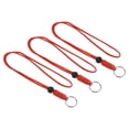 thumbnail image 1 of Uxcell 18" Paracord Lanyard Necklace Keyring Badge Holder Strap, Red 3 Pack, 1 of 5