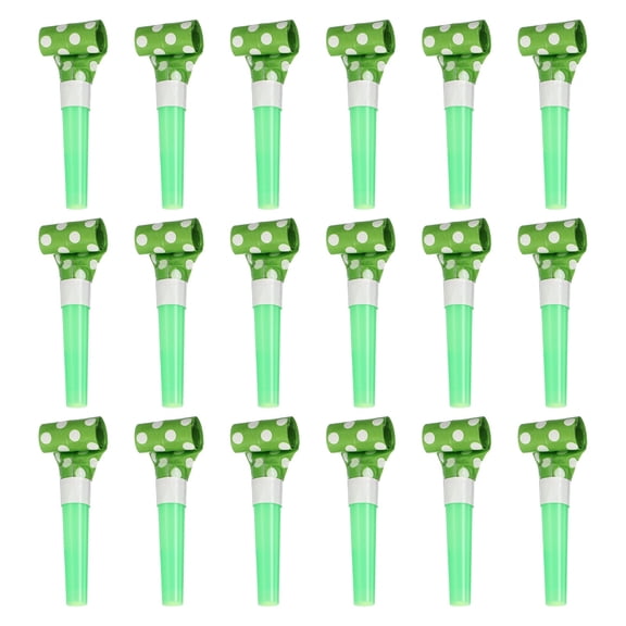 Uxcell 18 Pcs Colorful Noise Makers Plastic Party Blowers Party Favors for Birthday Parties Holiday Christmas New Years Gift Favors, Green