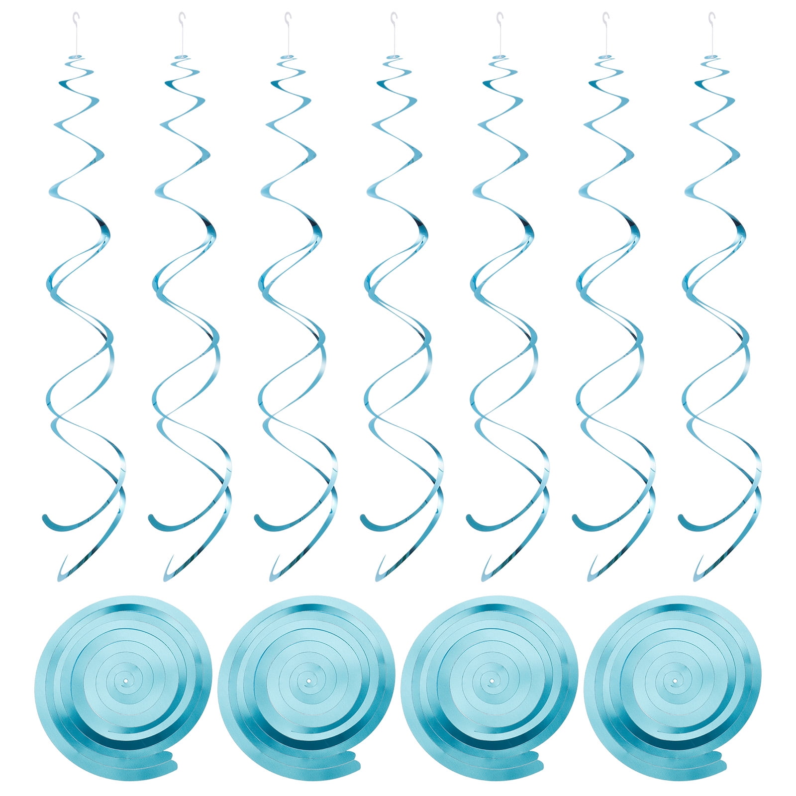 Uxcell 18 Pcs Light Blue Party Hanging Double Strip Hanging Decorations ...