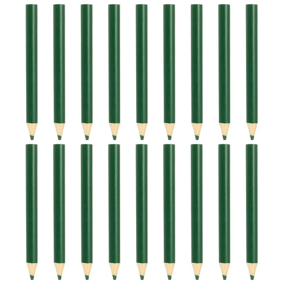 Uxcell 18 Pcs Wooden Colored Pencils, Short Oil Based Colored Pencils for Artists Teachers Adults Coloring Books Painting Sketching Drawing, Dark Green