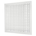 thumbnail image 1 of Uxcell 18" x 18" Adjustable Air Supply Diffuser, Aluminum Double Deflection HVAC Vent Cover Air Vent Register for Sidewall Wall Ceiling Floor HVAC System, White, 1 of 5