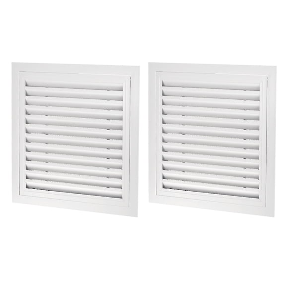 Uxcell 18" x 18" Return Air Vent Cover, 2Pcs Aluminum Alloy Return Air Grille Linear Bar Removable Grille with Mesh Filter for Sidewall Wall Ceiling Floor HVAC System, White