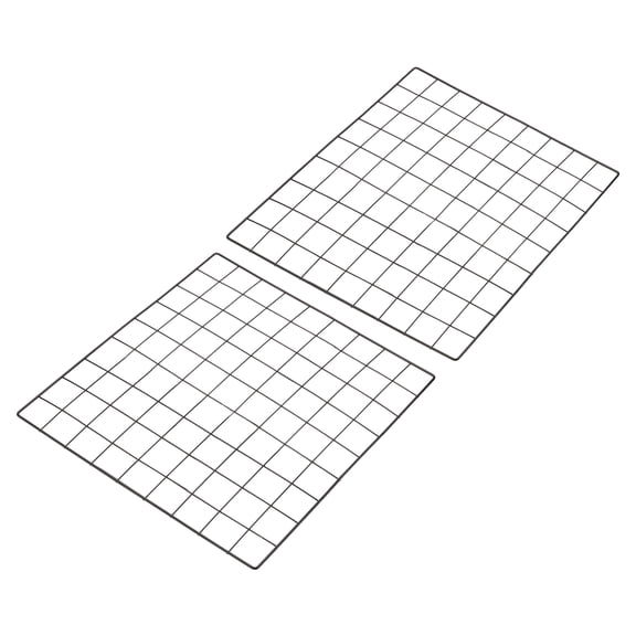 Uxcell 18"x18" Wire Grid Panel, 2 Pcs WWall Grid Decorative Board Photo Display for Home Office Wedding, Black