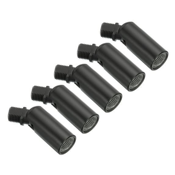 Uxcell 180 Degree Sloped Ceiling Light Adapter M10 Thread Black, 5 Pack