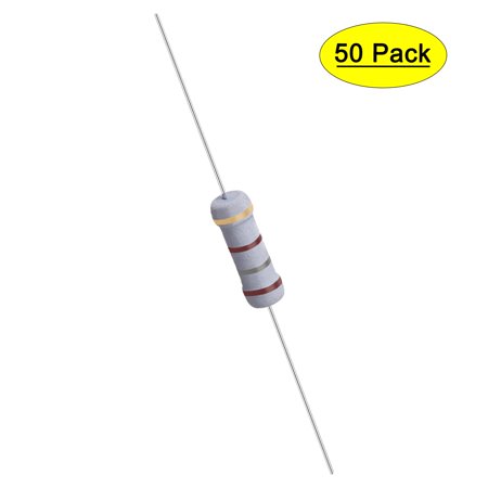 Uxcell 50Pcs 1W 1 Watt Metal Oxide Film Resistor Axile 180 Ohm ±5% Tolerance