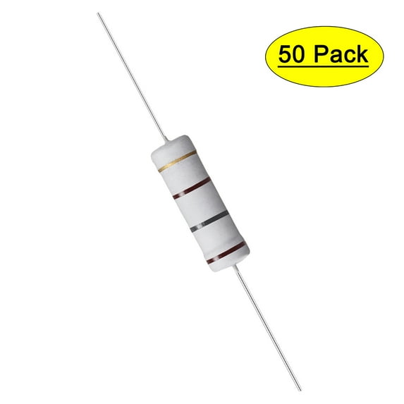Uxcell 180 Ohm 5W ±5% Tolerance Axile Lead Metal Oxide Film Resistor 50 Count