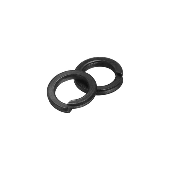 Uxcell 180 Pcs M2 Split Lock Washer, Spring Lock Washer 304 Stainless Steel Split Locking Ring Black Coating for Screws Bolts Furniture Home Applications, Black