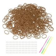 Uxcell 1800 Pcs Loom Rubber Bands Kit with 75 Pcs S-Clips 3-Hooks Light Brown
