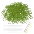 thumbnail image 1 of Uxcell 1800 Pcs Loom Rubber Bands Kit with 75 Pcs S-Clips 3-Hooks Rubber Bands Refill Bracelet Making Kits for Weaving DIY Handcrafts Gift, Green, 1 of 6
