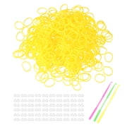 Uxcell 1800 Pcs Loom Rubber Bands Kit with 75 Pcs S-Clips 3-Hooks Yellow