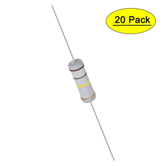 Uxcell 20Pcs 3W 3 Watt Metal Oxide Film Resistor 180K Ohm ±5% Tolerance