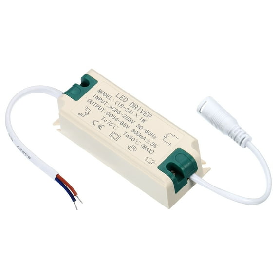 Uxcell 1824W 300mA LED Driver AC 85 to 265V Output 54 to 80V DC Female Connector Transformer 2pcs