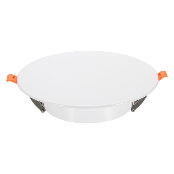 Uxcell 185mm/7.3" Round Ceiling Cover Plate, LED Downlight Hole Trim Wall Hole Spring Mount Decorative Flat Cap Access Panel for 4.9-6.9 Inch Ceiling or Wall Openings, Matte White