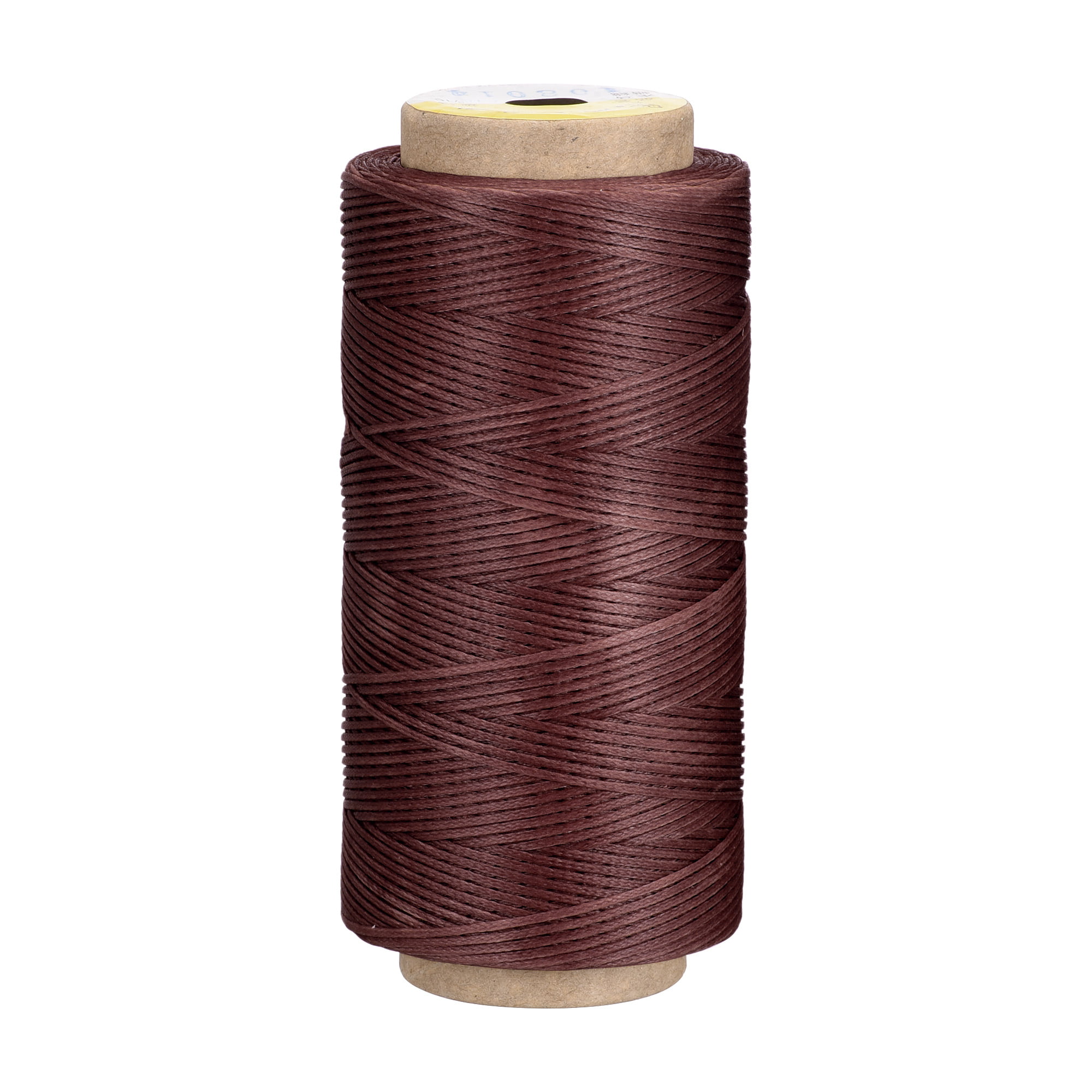 Uxcell 4'' Sewing Stitching Waxed Thread Cord Leather Dark Brown 1pcs