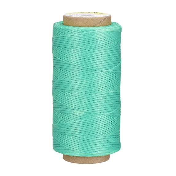 Uxcell 186 Yards 210D/1mm Leather Sewing Thread Polyester Waxed Cord, Turquoise