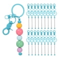 thumbnail image 1 of Uxcell 18Pcs Beadable Keychains, Metal DIY Beaded Keychain Making Kit with Lobster Hook for Crafts, Candy Blue, 1 of 6