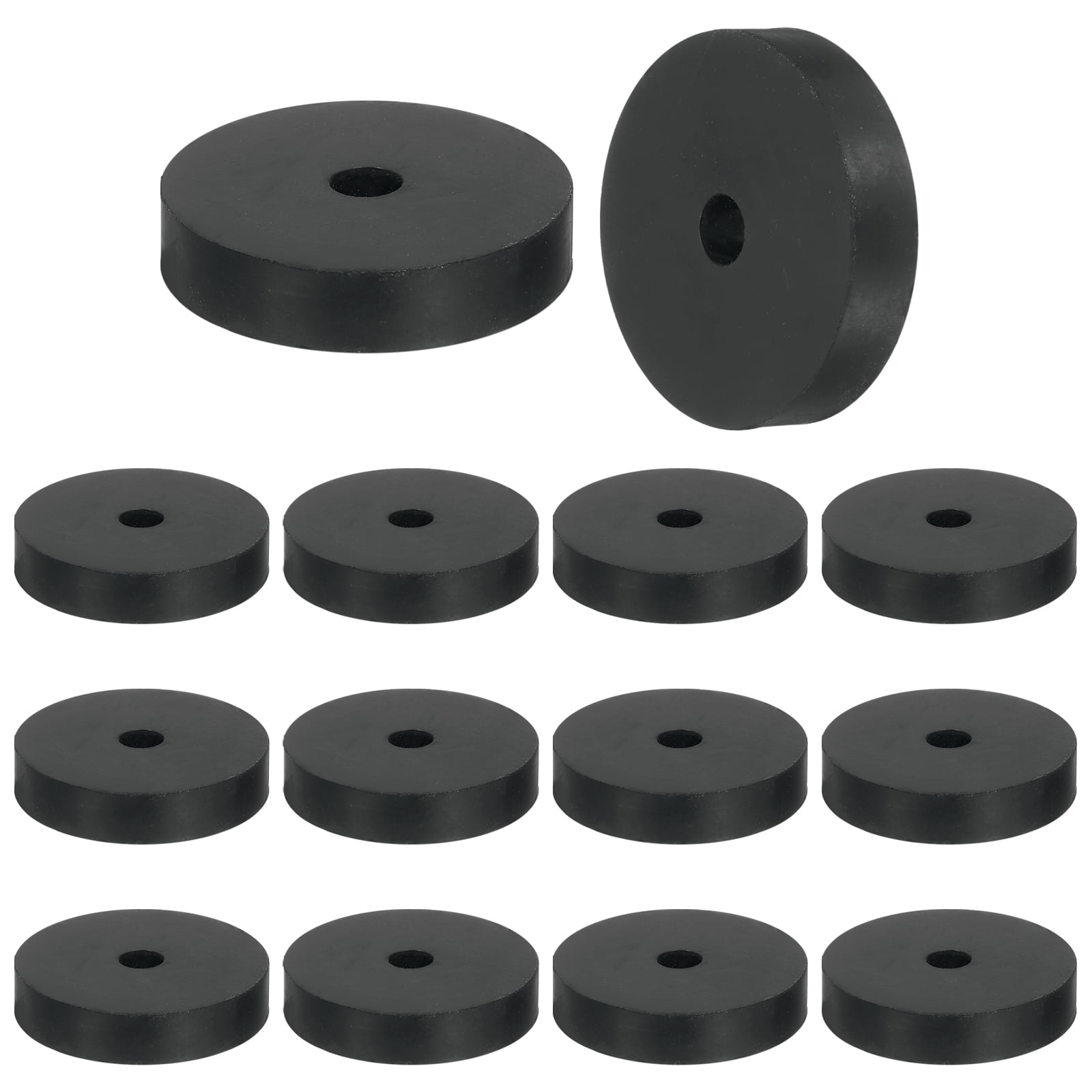 14 Pcs Multi Purpose Rubber Spacer, 8mm ODx45mm IDx10 mm Thickness Anti-Vibration Isolation for Home Cars(Black)