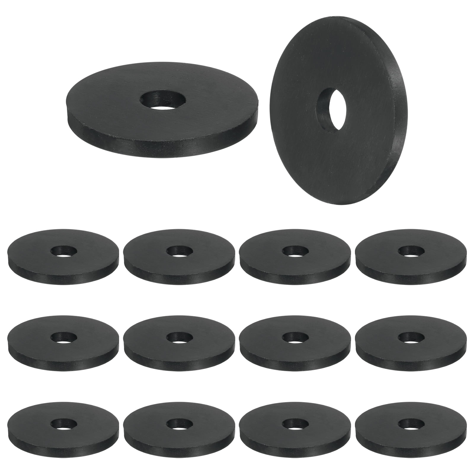 14 Pcs Multi Purpose Rubber Spacer, 12mm ODx50mm IDx5 mm Thickness Anti-Vibration Isolation for Home Cars(Black)