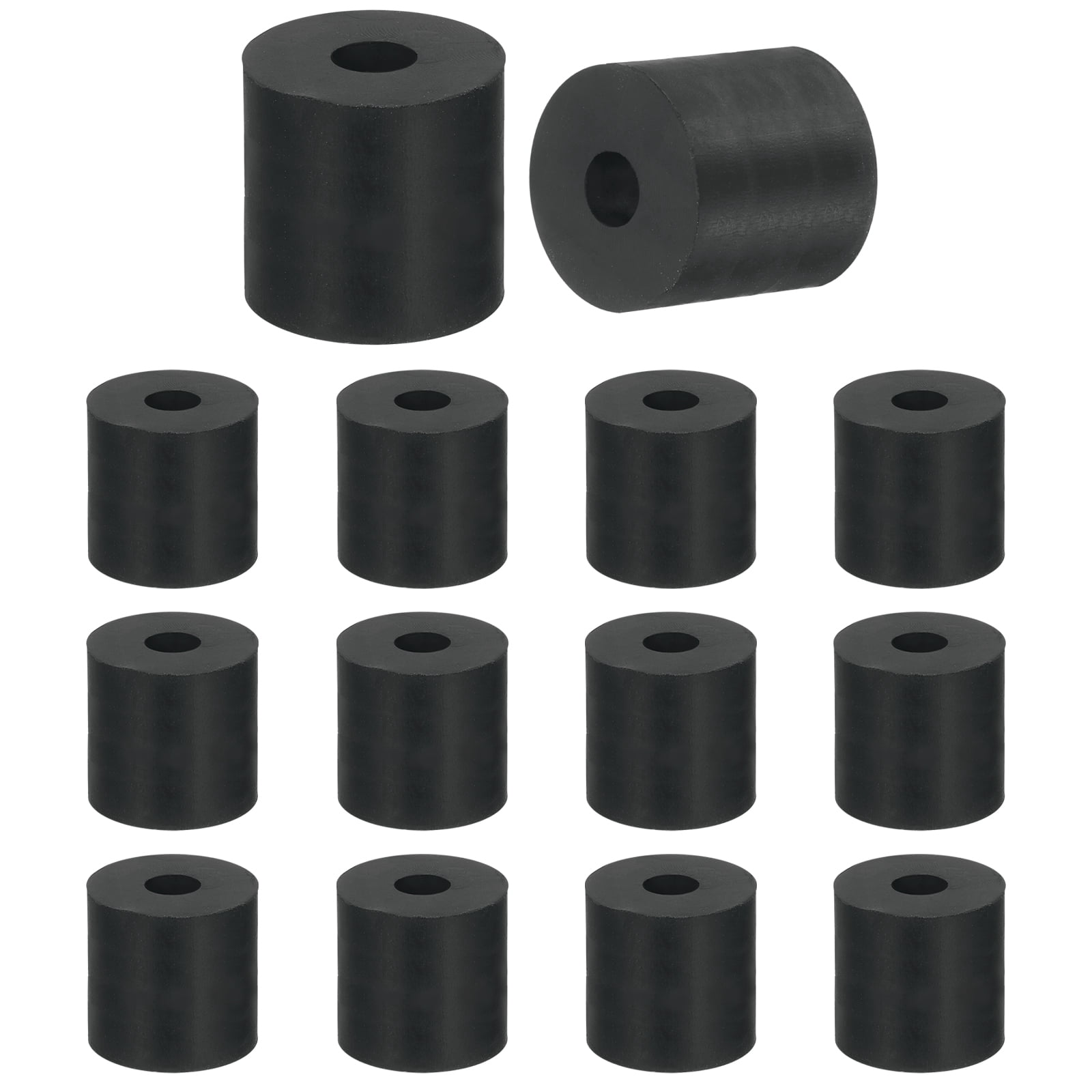 14 Pcs Multi Purpose Rubber Spacer, 8mm ODx25mm IDx25 mm Thickness Anti-Vibration Isolation for Home Cars(Black)