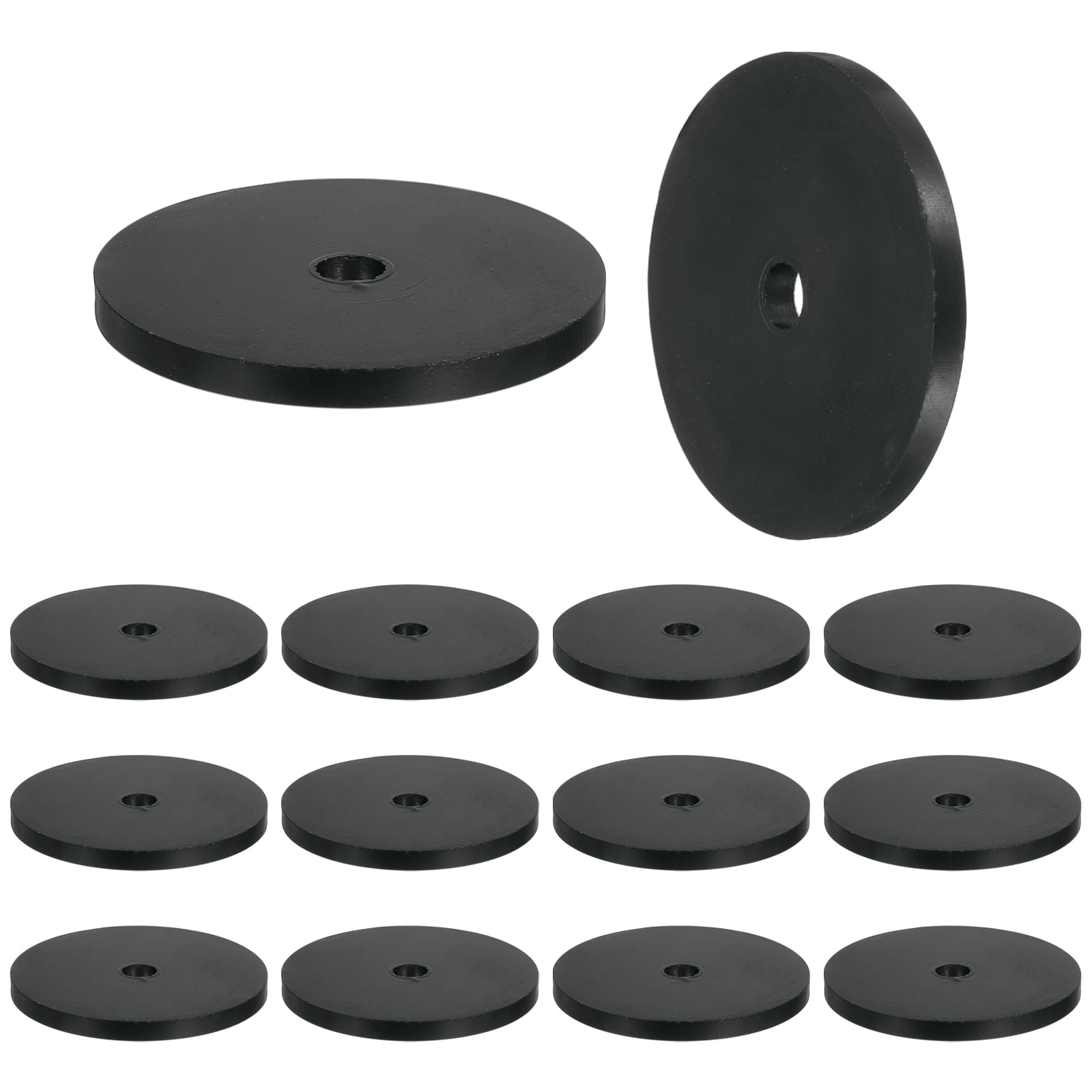 14 Pcs Multi Purpose Rubber Spacer, 10mm ODx70mm IDx5 mm Thickness Anti-Vibration Isolation for Home Cars(Black)