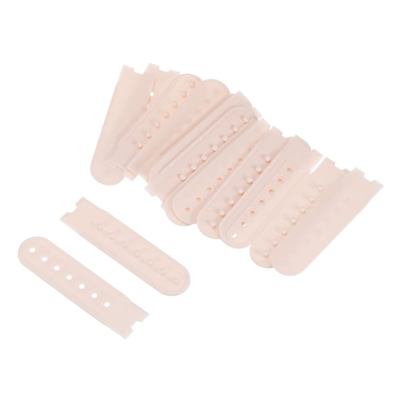 Uxcell 18Set Plastic Snapback Strap Cover with 7 Holes Caps Replacement Fastener Buckle for Caps [Khaki]