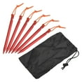 thumbnail image 1 of Uxcell 18cm Y-Beam Aluminum Tent Stakes with Pull Rope Kit 6Pcs and a Storage Bag, Red 1 Set, 1 of 7