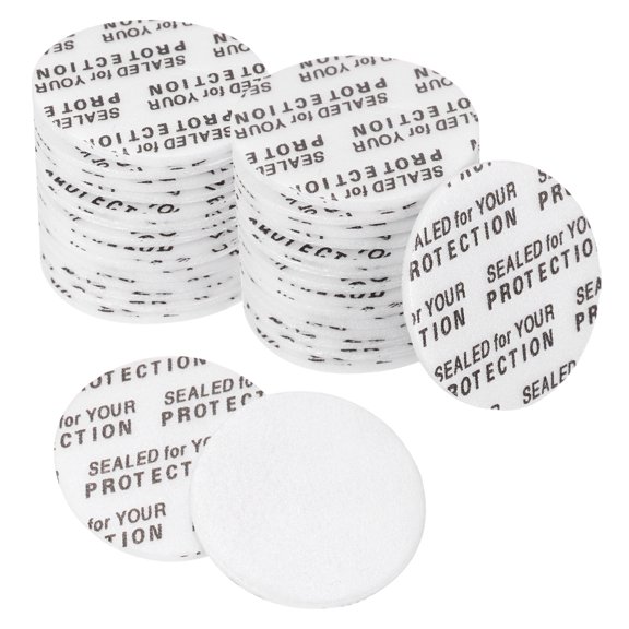 Uxcell Foam Lid Liner Adhesive Round PS Pressure Sensitive Seals Cap Liners for Jar Bottle 0.71 inch 160 Pcs Black