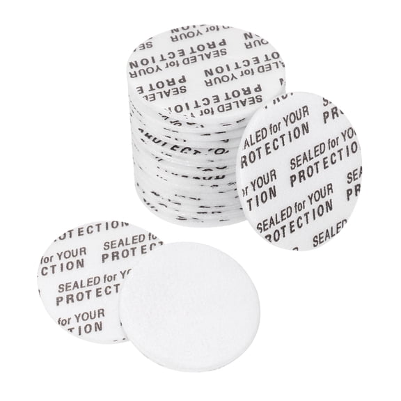 Uxcell Foam Lid Liner Adhesive Round PS Pressure Sensitive Seals Cap Liners for Jar Bottle 0.71" 80 Pcs Black