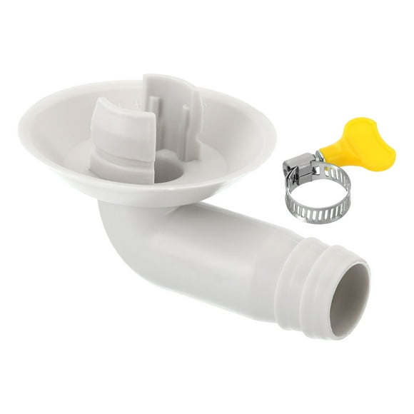 Uxcell 18mm Air Conditioner Drain Hose Connector, 1 Pcs Universal Drain Connector with Clamp, White Style 7