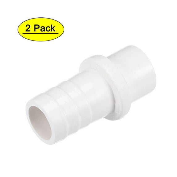 Uxcell Barb Spigot Straight Pipe Fitting Adapter White 2 Count 18x20mm