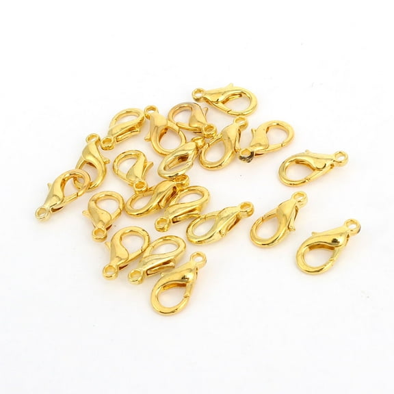 Uxcell 18mm Gold Tone Lobster Trigger Claw Clasps Jewelry Connector Kits 20 Pcs