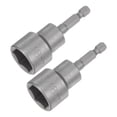 thumbnail image 1 of Uxcell 18mm Magnetic Hex Socket 1/4" Hex Shank Magnetic Nut Driver, 2 Pcs, 1 of 5