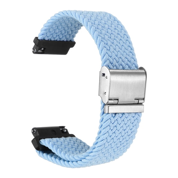 Uxcell 18mm Nylon Braided Watch Bands with Stainless Steel Buckle, Light Blue