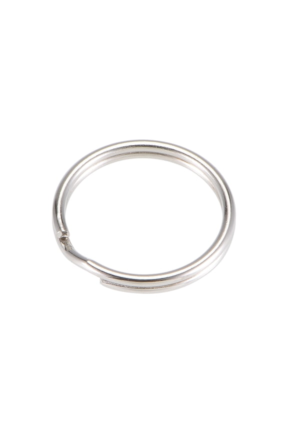 18mm O.D. Nickel Plated Iron Open Split Keyring Connectors 100 Count
