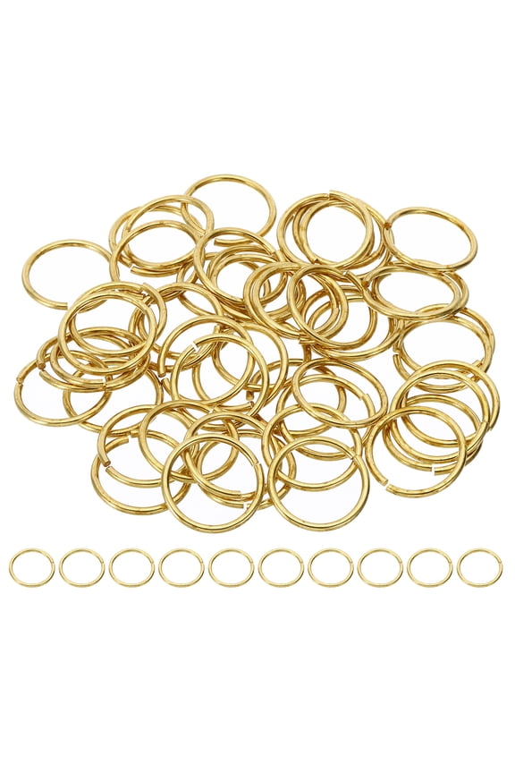 18mm Open Jump Rings, 50Pcs Solid Copper Round Ring Charm Loops Connectors, Copper