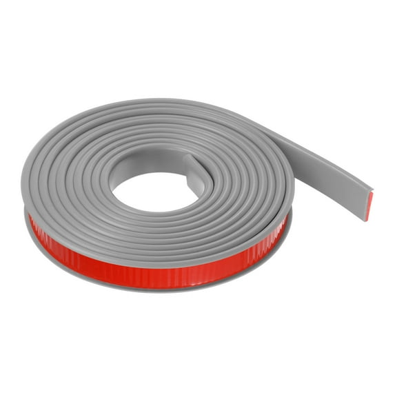 Uxcell 18mm x 3000mm Flexible TPE Self Adhesive U-Shape Veneer Edging Edge Banding Gray