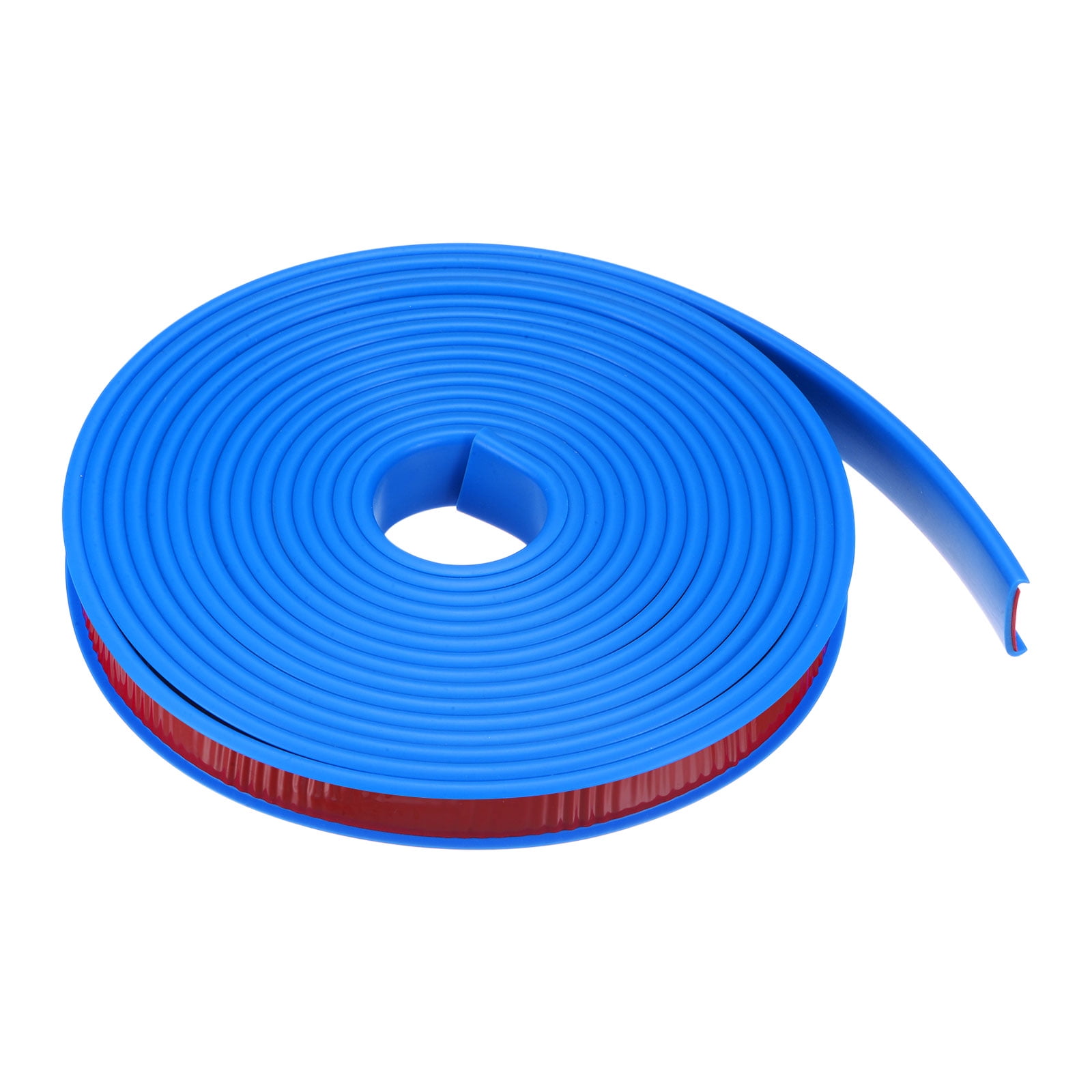 Uxcell 18mm x 5000mm Flexible TPE Self Adhesive U-Shape Veneer Edging Edge Banding Blue