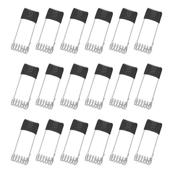 Uxcell 18pcs Downlight Panel Lamp Spring Clip, 40x16mm LED Recessed Ceiling Lights Accessories Securing Clamps Universal Butterfly Wing Clips for Lighting Fittings, Silver/Black