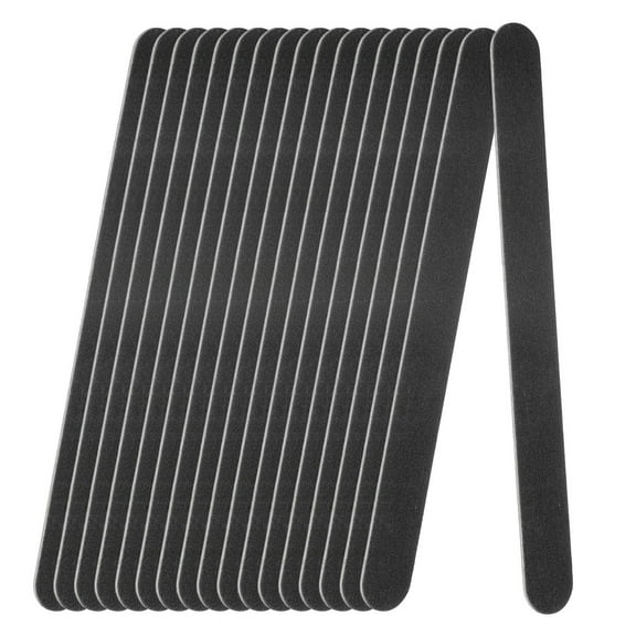 Uxcell 18pcs Nail File, 100/180 Grit Fingernail File for Natural Nails, Professional Double-Sided Thin File Tool, Black