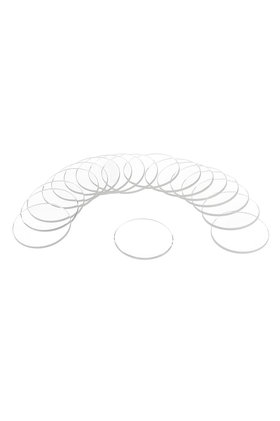 18pcs Watch Crystal Glass Lens, 22.5mm Flat Round Glasses Replacement Parts for Watchmaker Repair, Clear