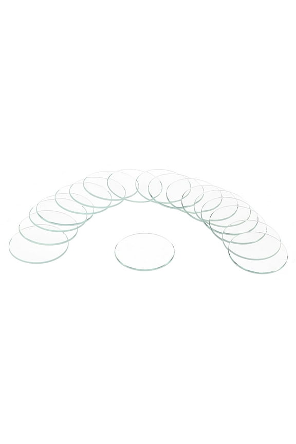 18pcs Watch Crystal Glass Lens, 31.5mm Flat Round Glasses Replacement Parts for Watchmaker Repair, Clear