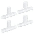 thumbnail image 1 of Uxcell 18x20x18mm OD PP Reducing Barb Hose Fitting Tee T Shape 3 Way Pipe Connector, Translucent 4 Pack, 1 of 5